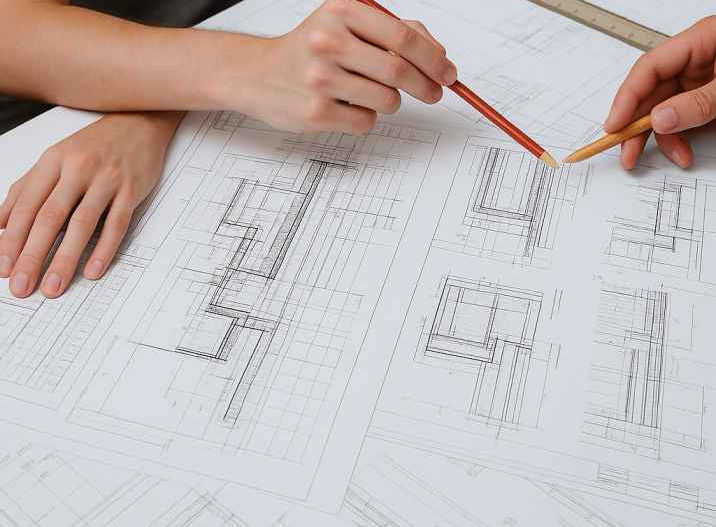 contractors doing engineering drawing to understand the home structure before  building it